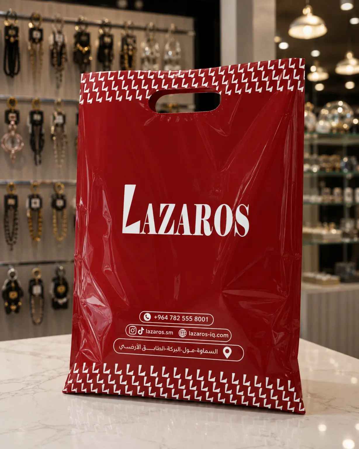 تطبيق هوية Lazaros على المطبوعات